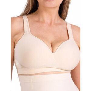 Shapermint Essentials Everyday Sweetheart Wireless Contour Bra Chai 2XL NEW